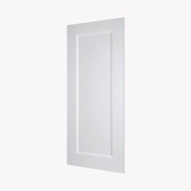 White Primed Bevelled Edge Shaker Door