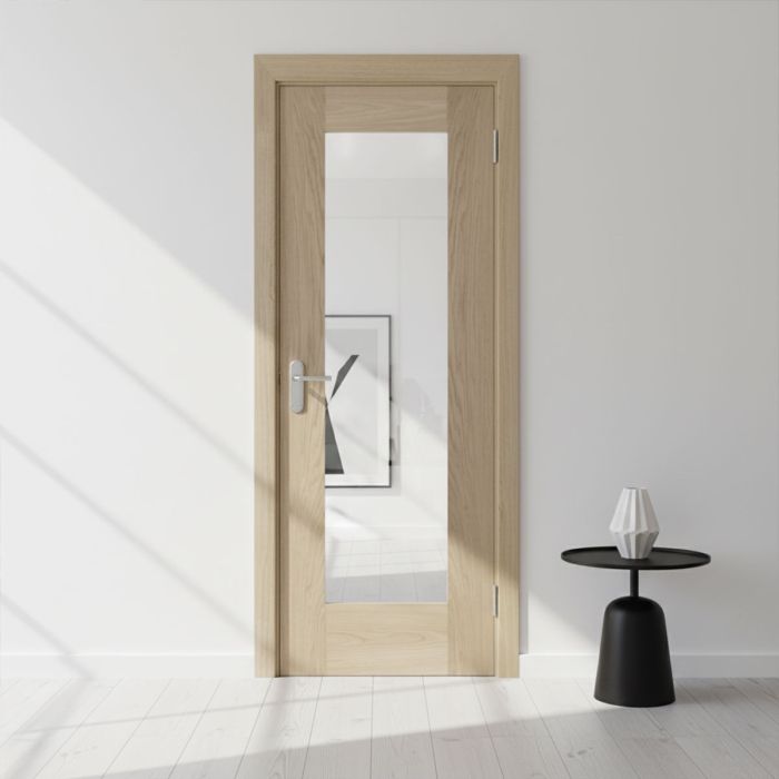 Oak Shaker Door with Clear Glass