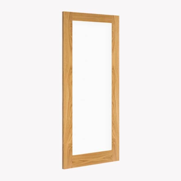 FD30 Oak Shaker Door with Clear Glass