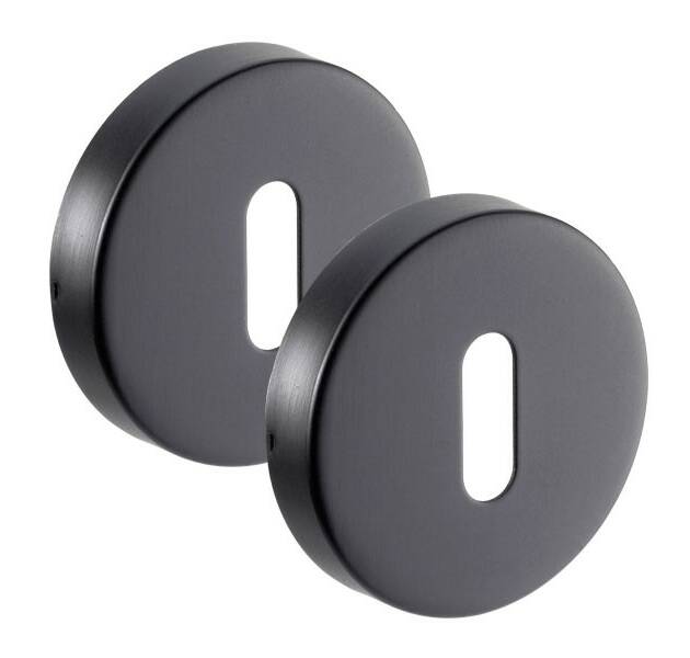 Black Escutcheons Keyhole Cover 10mm in Matte Finish