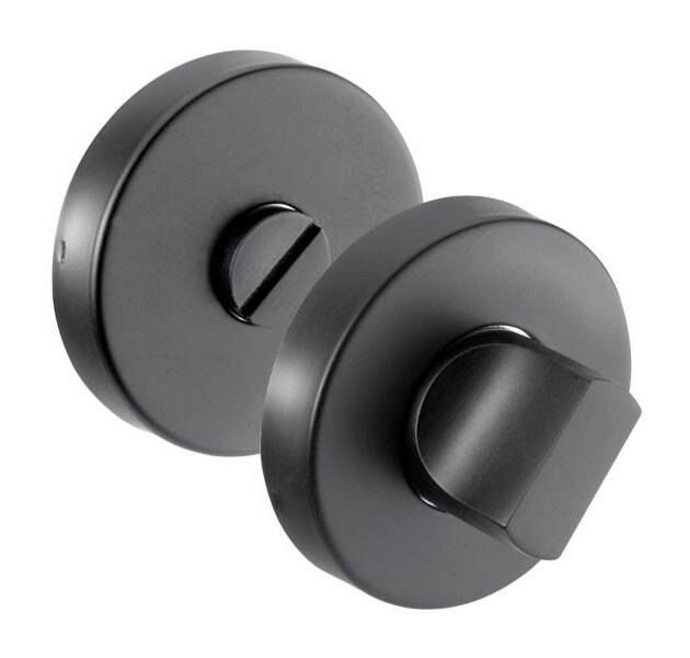 Black Thumb Turn Lock for Bathroom in Matte Finish