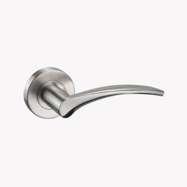 Stainless Steel Door Handles with Solid Brushed Stainless Steel Levers