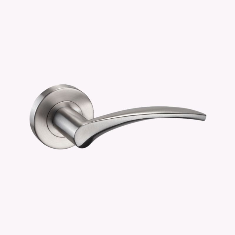 Stainless Steel Door Handles with Solid Brushed Stainless Steel Levers